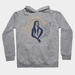 Summer Women Leaf Illustrations II Hoodie